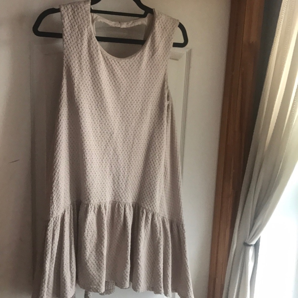 Free People Cream perforated dress
